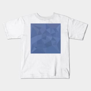 Cornflower Blue Abstract Low Polygon Background Kids T-Shirt